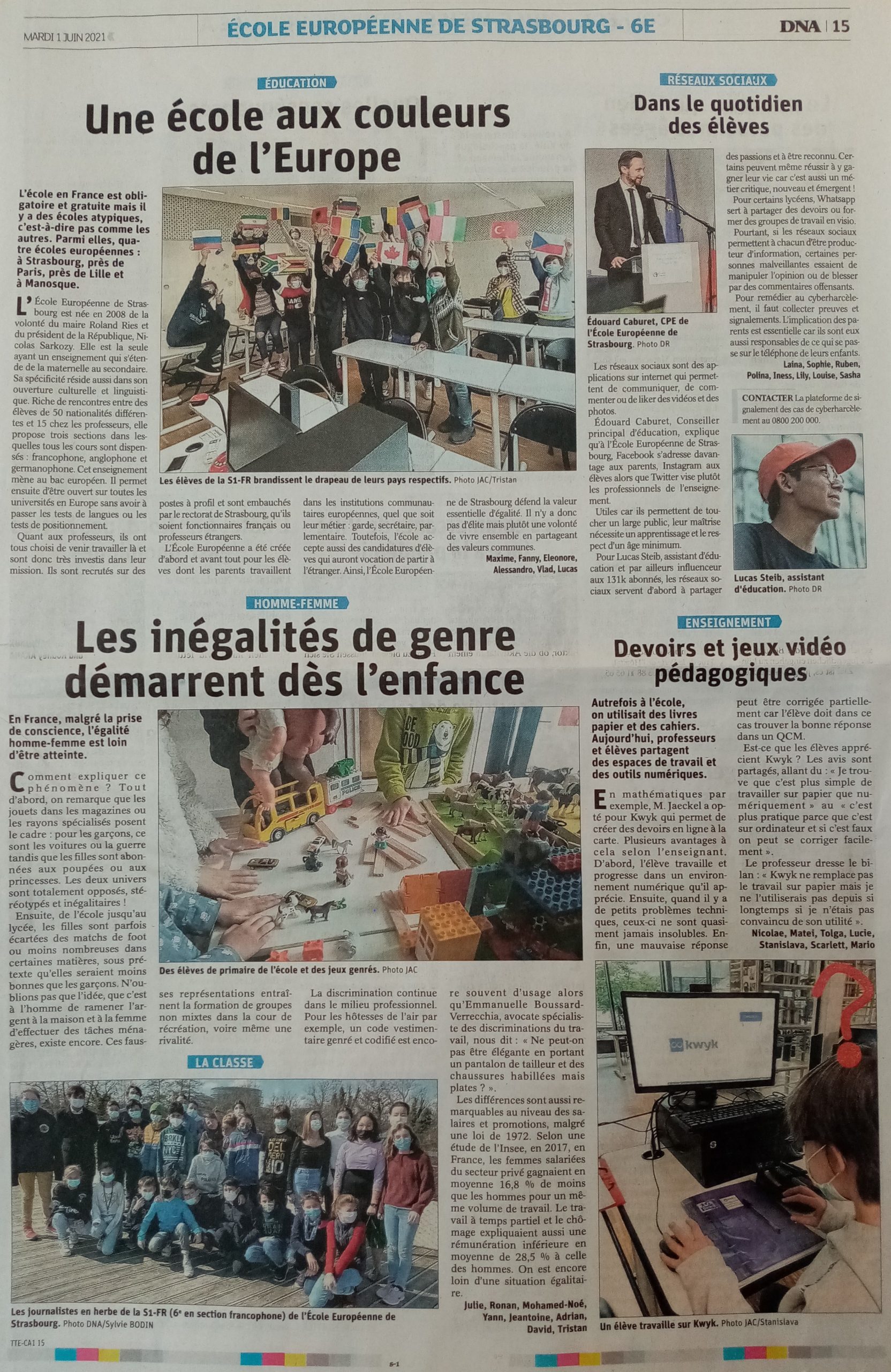 Opération « Journal au collège »