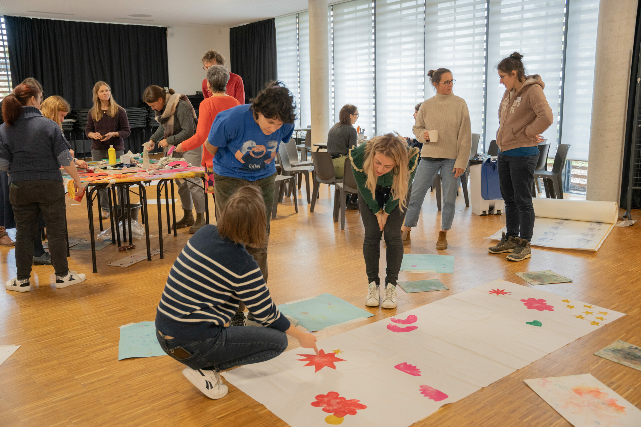 Atelier Furoshiki pour les personnels de l’école