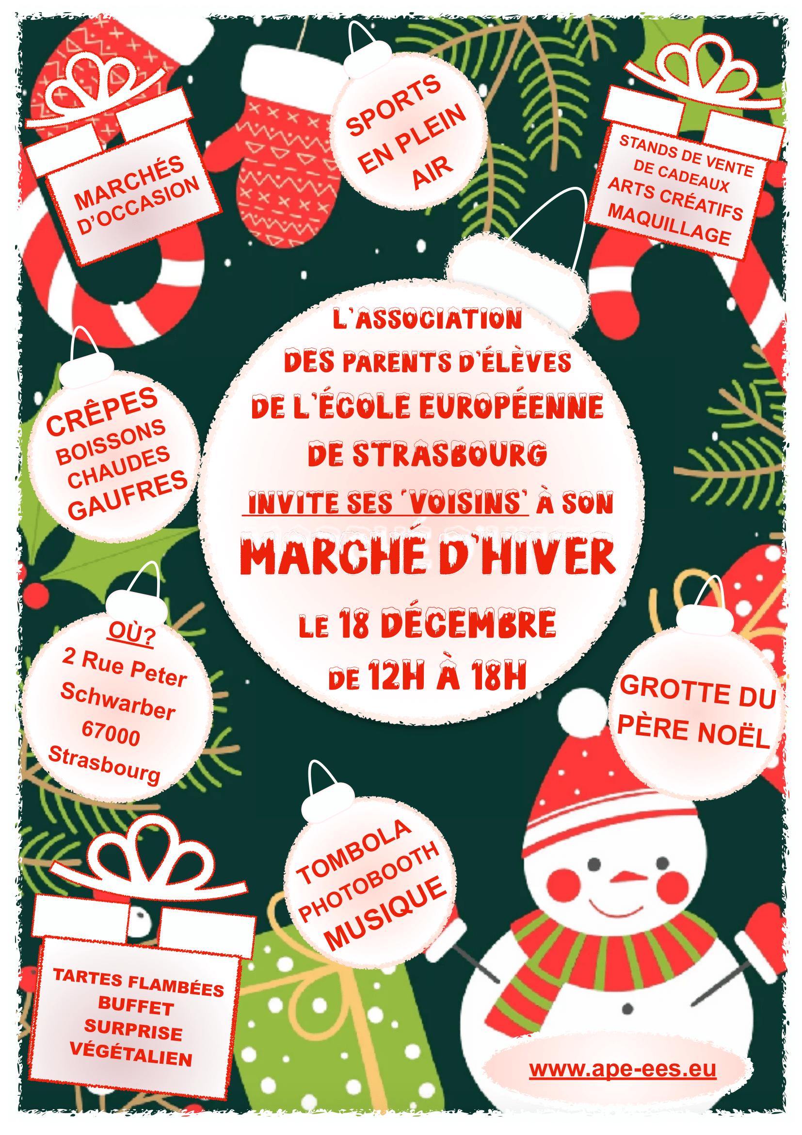 À venir : Marché d’hiver /Winter Market le mercredi 18 décembre
